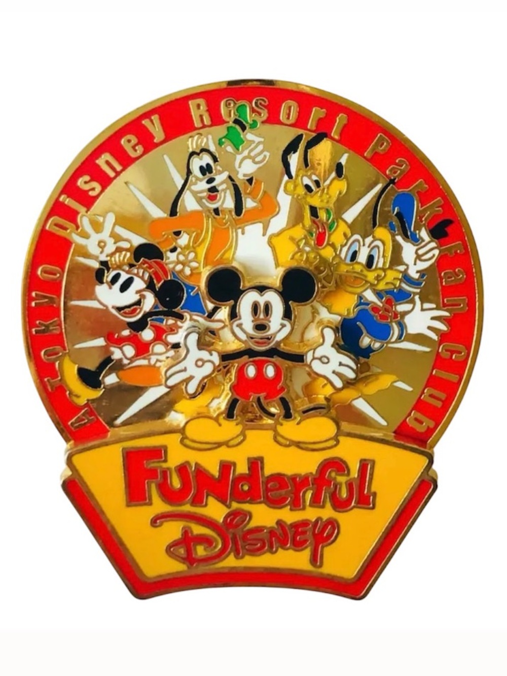 Tokyo Disney Resort Park Fan Club Funderful Disney 3D Pin